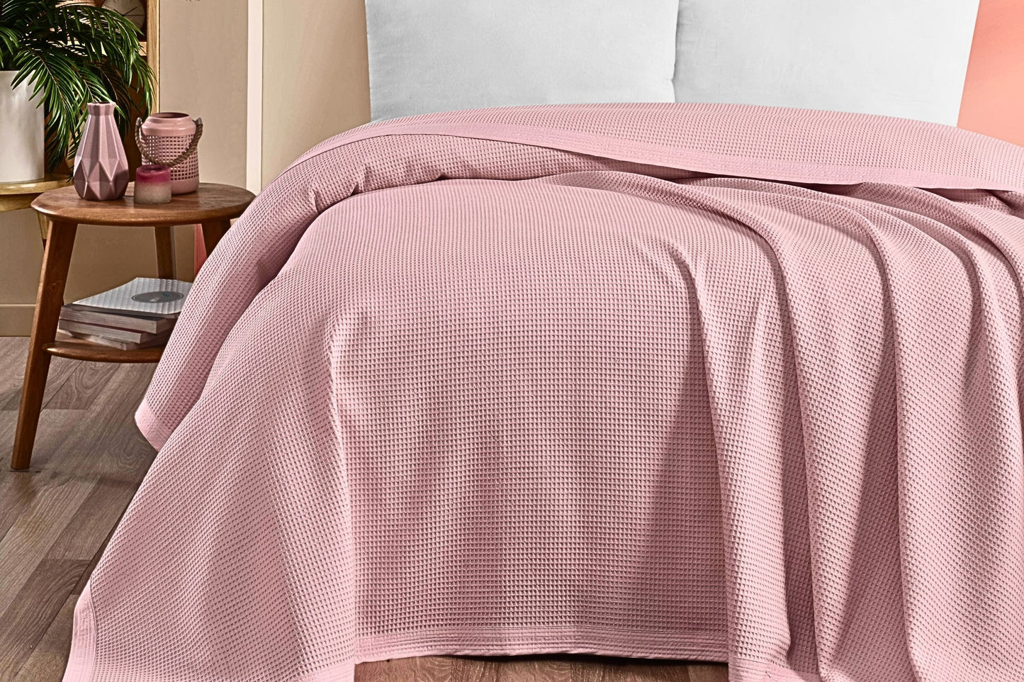 Wholesale Waffle Blankets Honeycomb Weave 100% Turkish Cotton Throw Blankets by Cottonpolis