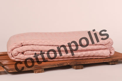 Wholesale Waffle Blankets, 100% Turkish Cotton Waffle Weave Throw Blankets by Cottonpolis