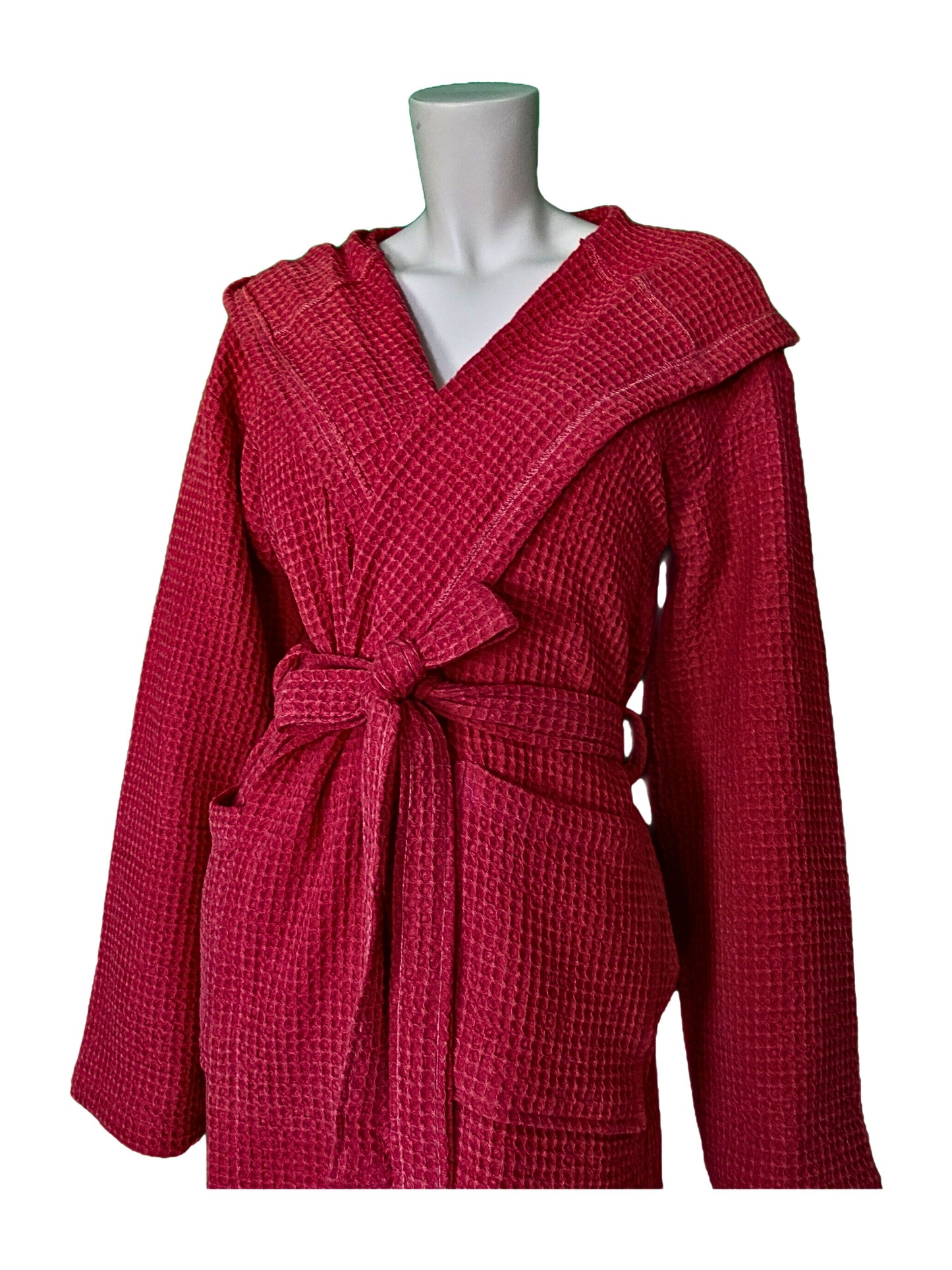 Wholesale Waffle Robes Hooded 100% Turkish Cotton Waffle Bathrobes by Cottonpolis