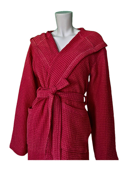 Wholesale Waffle Robes Hooded 100% Turkish Cotton Waffle Bathrobes by Cottonpolis