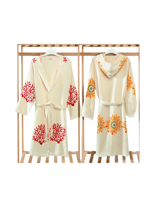 Wholesale Tie Dye Muslin Robes and Beach Dress with Hooded Wide Range of Patterns Available by Cottonpolis
