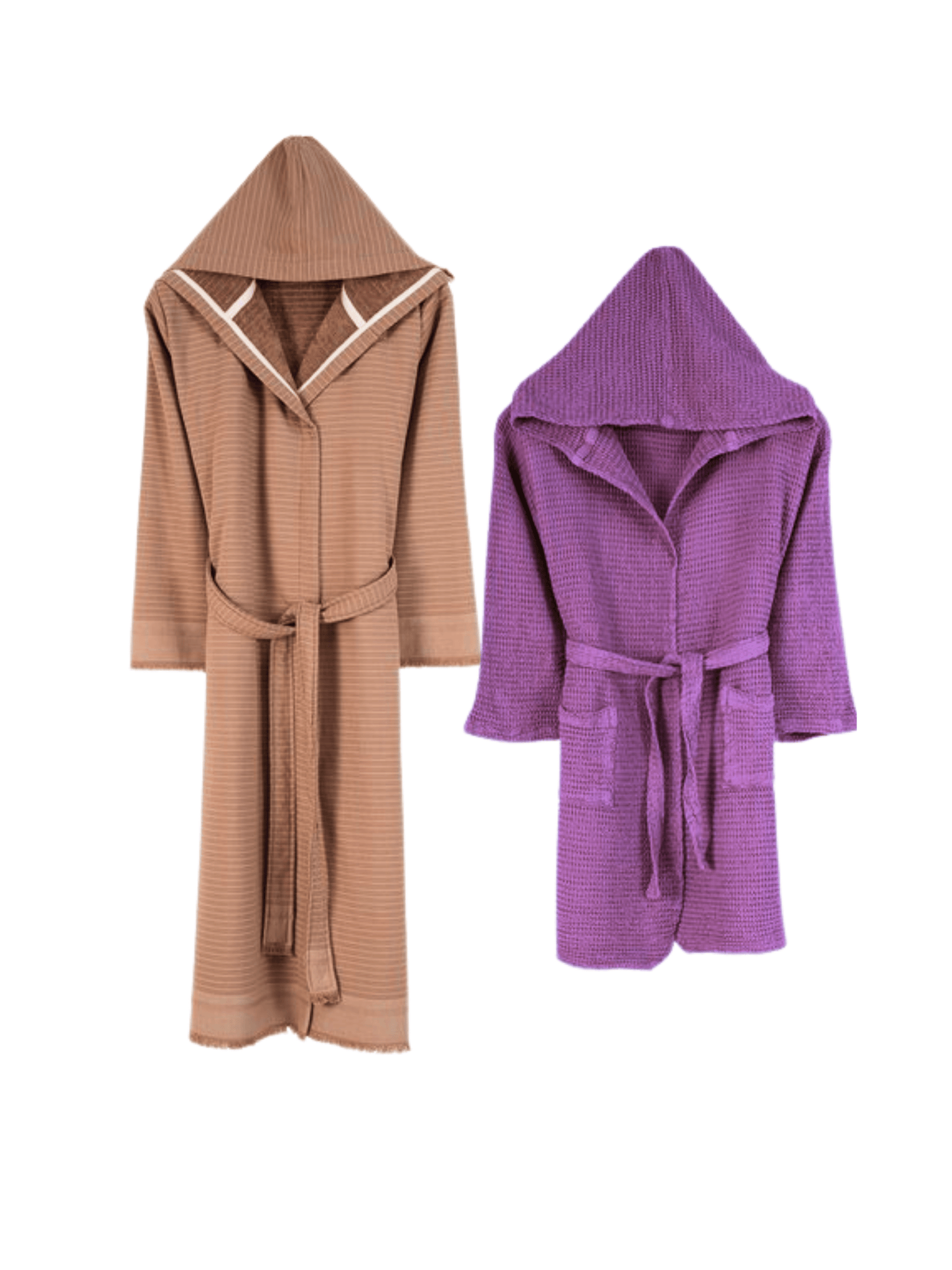 Wholesale Linen Waffle Robes with Hooded, Luxury Waffle Weave Bathrobes by Cottonpolis