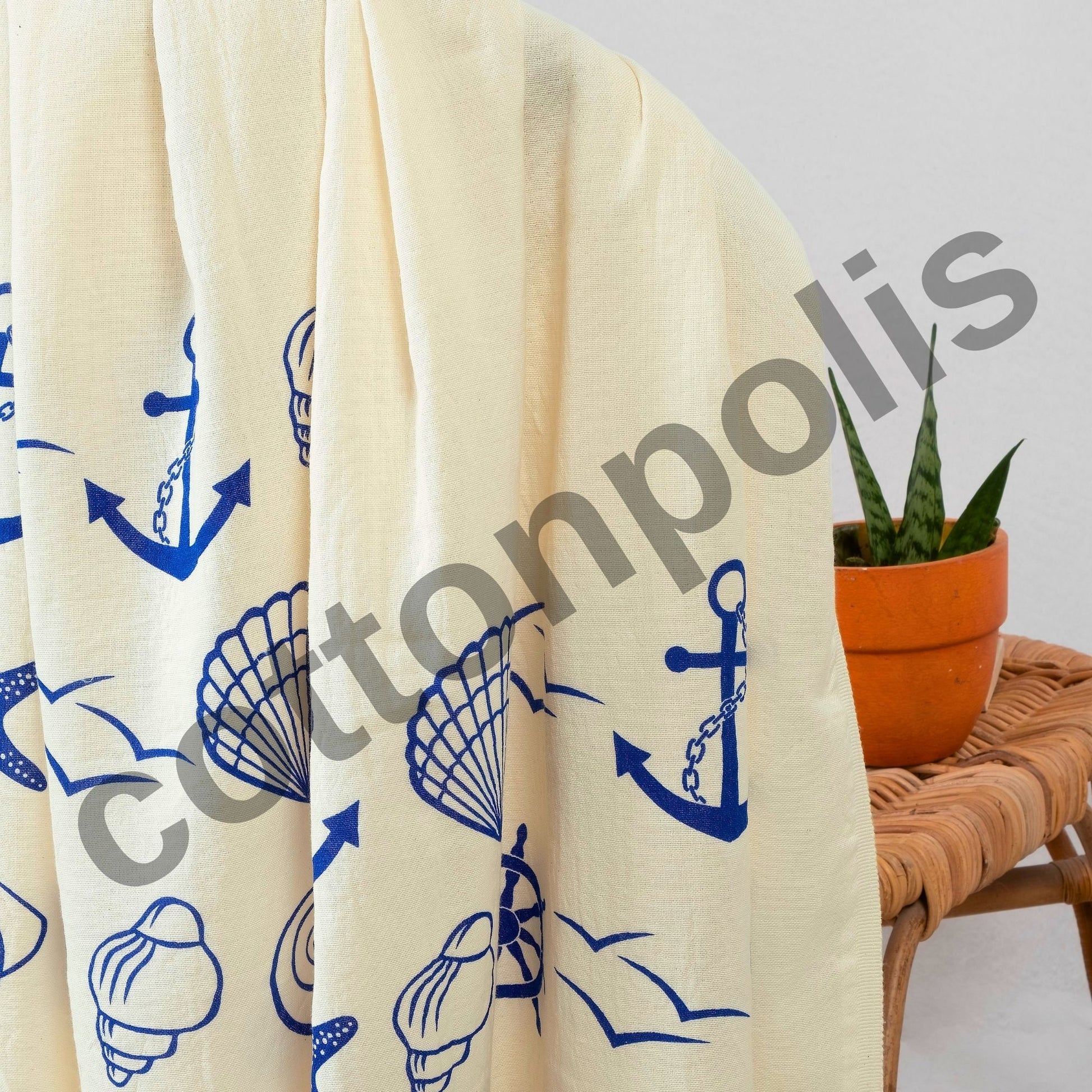 Tie Dye Anchor - Wholesale Printed Turkish Beach Towels by Cottonpolis-3