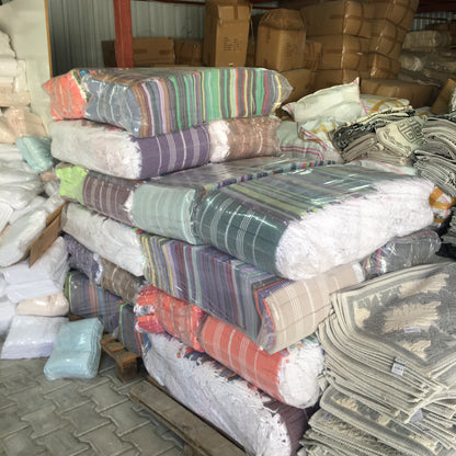 ⚡ Super Deal Stock Lots Wholesale Striped Spa Towels - 2 Tons Ready to Ship!