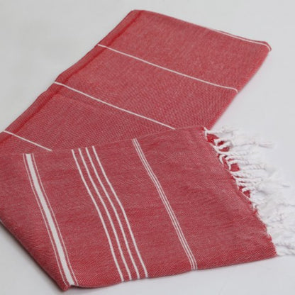 Sultan Turkish Beach Towels, Bulk Pack of 10, Red-2